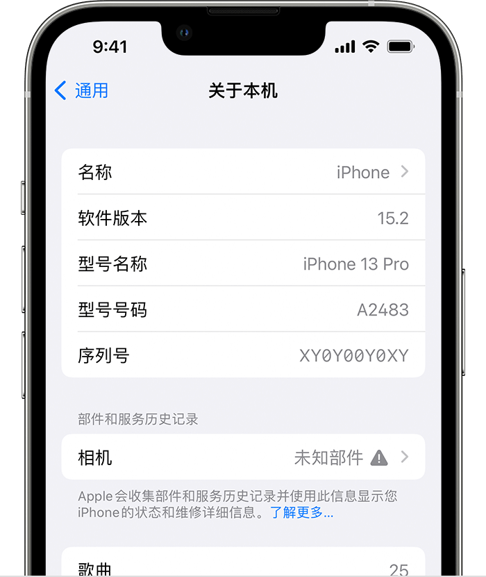 荔湾苹果维修分享iPhone 出现提示相机“未知部件”是什么原因？ 