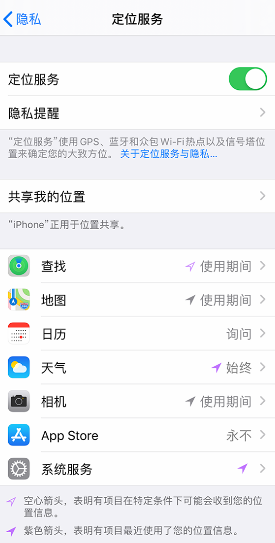 荔湾苹果手机维修分享iPhone 状态栏中时间显示为蓝色图标是什么情况 